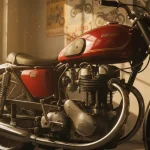 Moto d'epoca in una immagine vintage