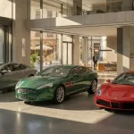 Una immagine che rappresenta uno showroom di marche di auto europee di lusso
