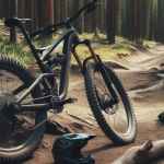 Mountain bike su un sentiero di montagna