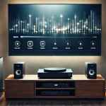 Immagine di sala home cinema con DVD player