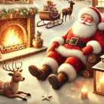 Illustrazione di Babbo Natale nella tradizione natalizia