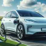Auto elettrica che fa rifornimento