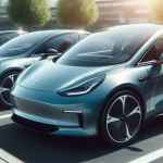 Auto elettriche parcheggiate in carica