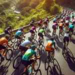 Ciclisti in una gara di ciclismo su strada