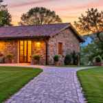 Foto di un B&B al tramonto