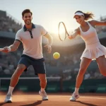 I benefici del tennis evidenziati da due giocatori sorridenti