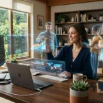 Contesto di Hyper Reality in cui si vede fusa esperienza di realtà virtuale e aumentata