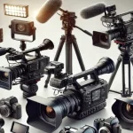 Immagine con vari tipi di videocamere