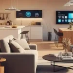 Immagine di smart home connessa con dispositivi intelligenti