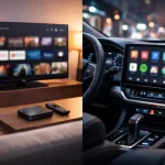 Le due versioni di Android box per uso in auto e come tv a casa